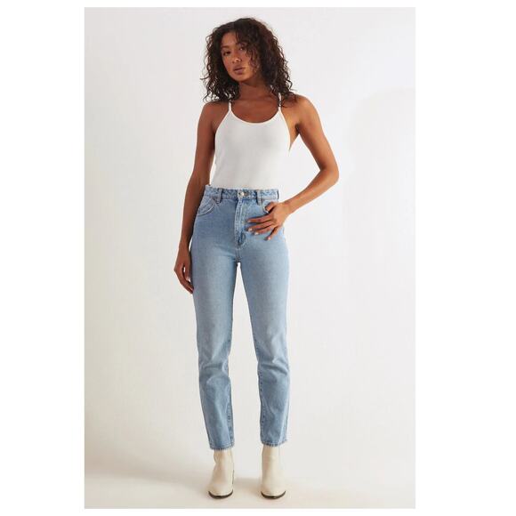 ROLLA'S Duster High Rise Slim Straight Jeans In Old Stone Size 31 - Picture 1 of 15
